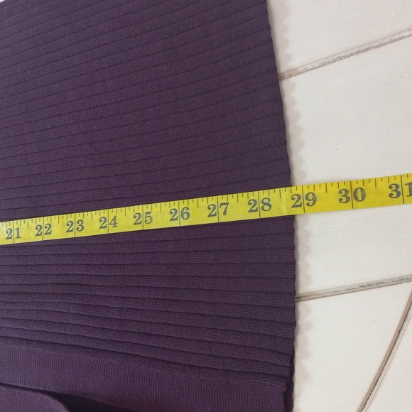 Burgundy Ann Taylor Mixed Gauge Open Front Cardigan Sweater Women's Size M - Picture 10 of 12